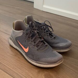 Nike Gray and Orange Running Shoes